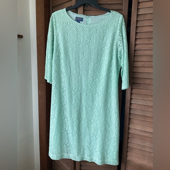 Pendleton Mint Green Lace Shift Dress - Picture 2 of 15